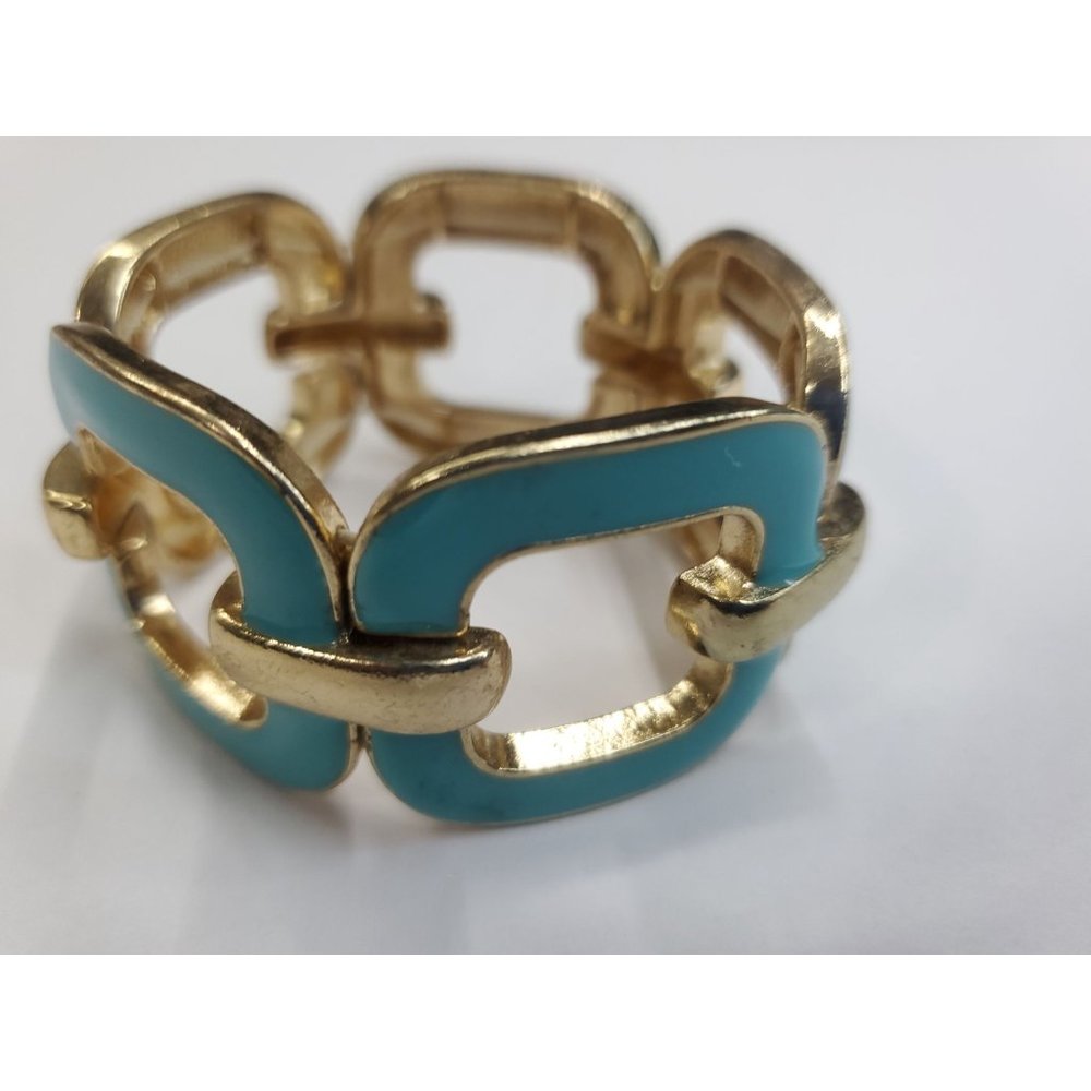 Teal & Gold Vintage Bracelet